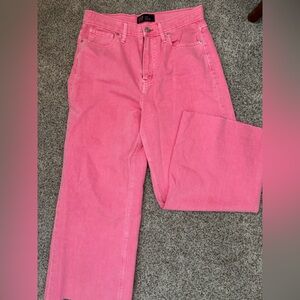 GAP Women's wide Leg crop Jeans in Pink